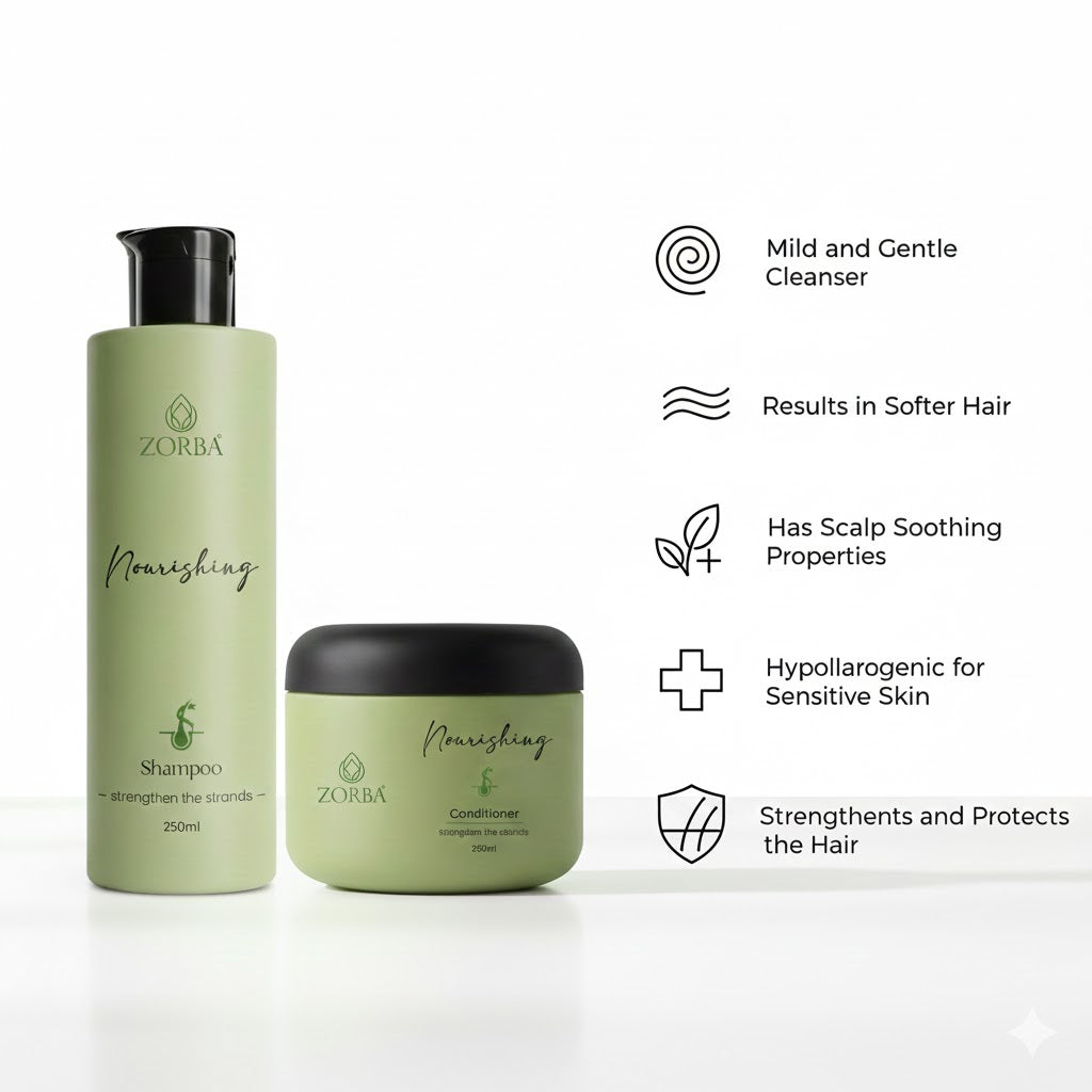 Zorba Nourishing Duo: Shampoo (250ml) & Conditioner (200ml)