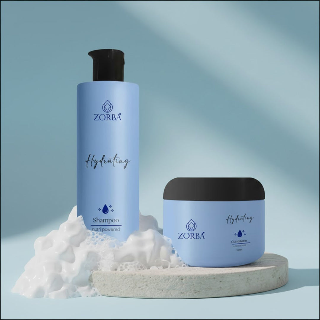 Zorba Hydrating Duo: Nutri-Powered Shampoo (250ml) & Conditioner (200ml)